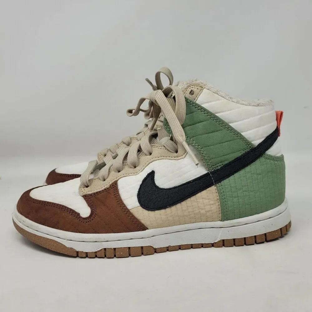 Nike Dunk High LX Next Nature Toasty Womens 6 Summit White Black Green Sneakers - Picture 9 of 16